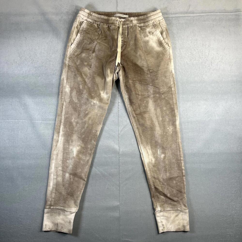 Joes Jeans Joggers Womens Medium Brown Groove Slim Distressed Reptile Snake USA